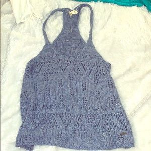 Hollister blue beachy top